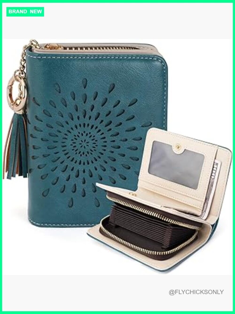 RFID Blocking Bifold Card Holder Wallet with Zipper Coin Pocket